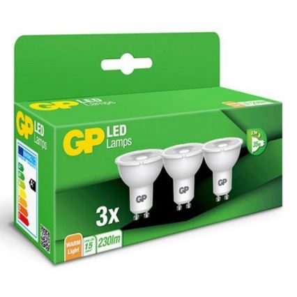 К-кт 3x LED Крушка GU10/3,1W/230V 2700K - GP