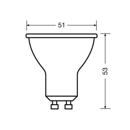 К-кт 3x LED Крушка PAR16 GU10/2,6W/230V 2700K - Osram