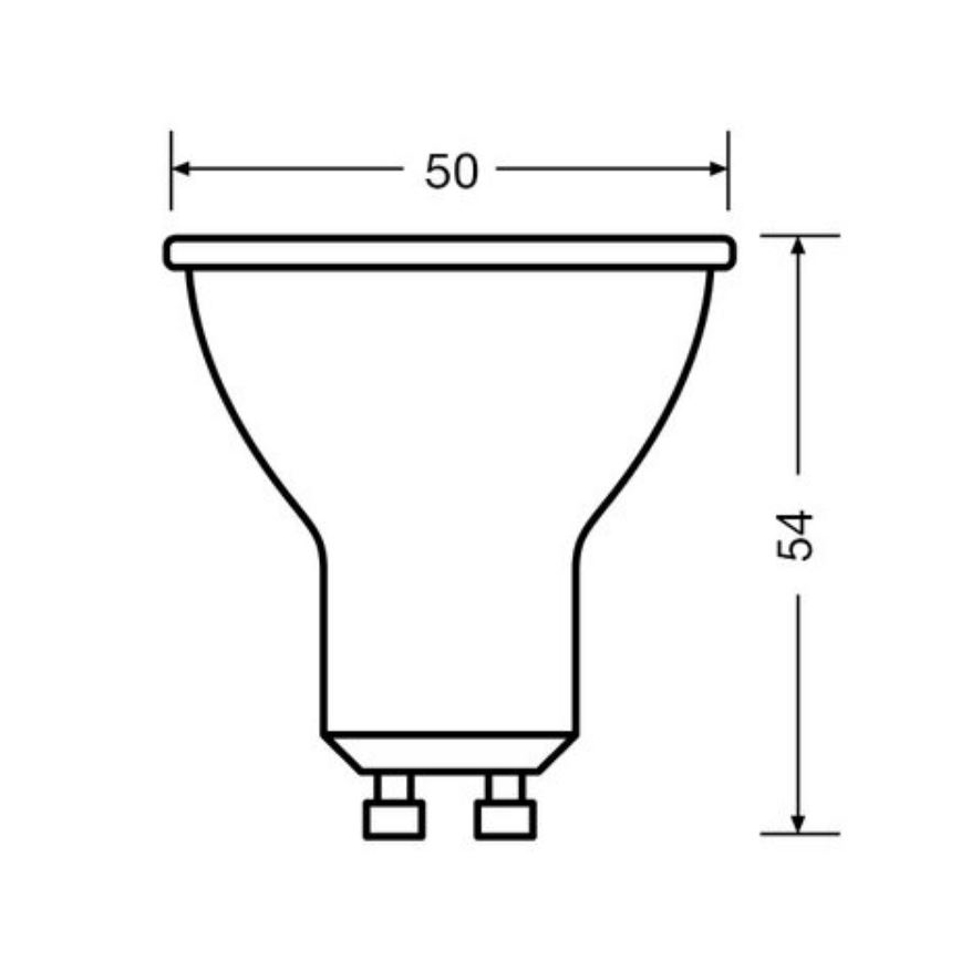 К-кт 3x LED Крушка PAR16 GU10/4,5W/230V 2700K - Osram