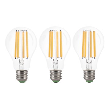 К-кт 3x LED Крушка VINTAGE A60 E27/9W/230V 3000K - Brilagi