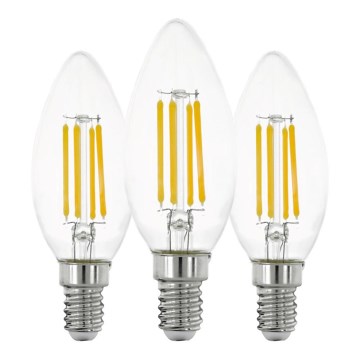К-кт 3x LED Крушка VINTAGE C35 E14/7W/230V 2700K - Eglo 110304