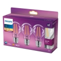 К-кт 3x LED Крушка VINTAGE Philips A60 E27/7W/230V 2700K