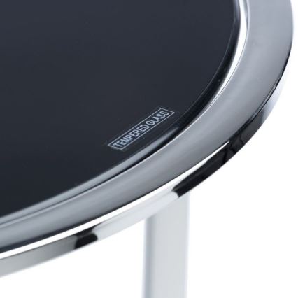 К-кт 3x Масичка за кафе VANE лъскав хром/черен