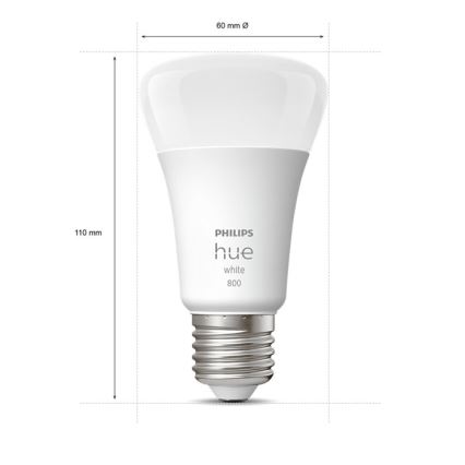 К-кт 4 бр. LED димируеми крушки Philips Hue WHITE A60 E27/9W/230V 2700K