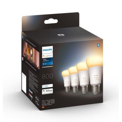 К-кт 4 бр. LED димируеми крушки Philips Hue WHITE AMBIANCE E27/6W/230V 2200-6500K