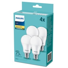К-кт 4 бр. LED крушки Philips A60 E27/10,5W/230V 2700K