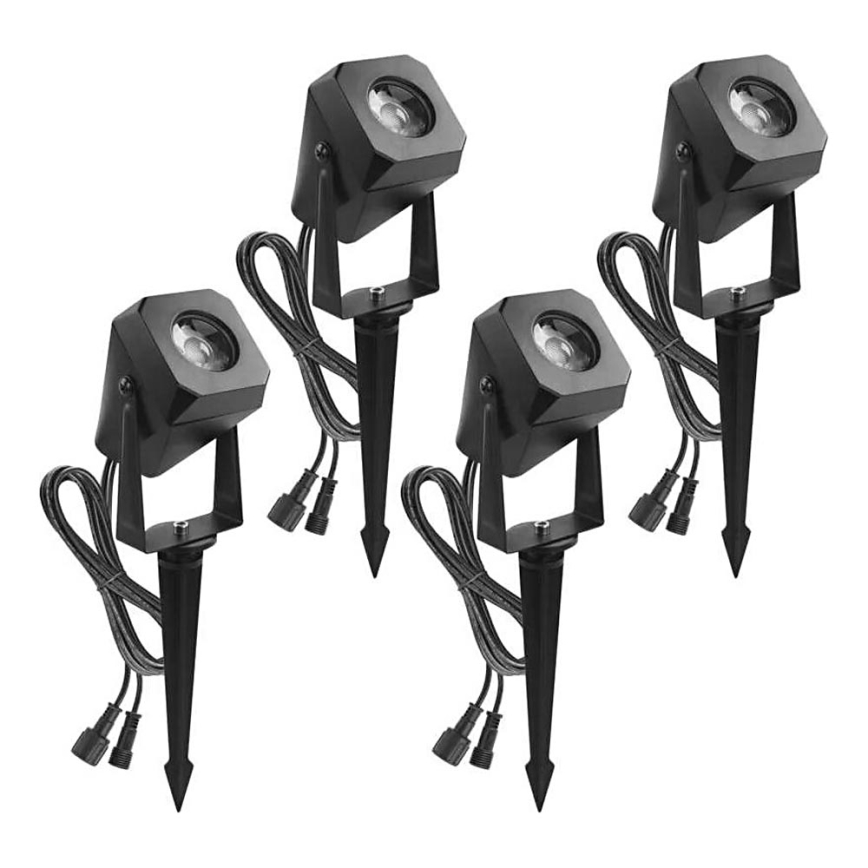 К-кт 4x LED RGBIC Димируема екстериорна лампа LED/7W/230V 3000-6500K IP65 Wi-Fi Tuya