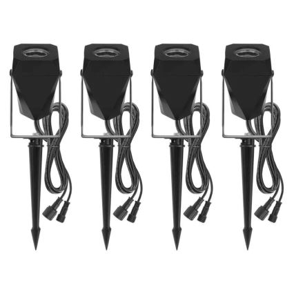 К-кт 4x LED RGBIC Димируема екстериорна лампа LED/7W/230V 3000-6500K IP65 Wi-Fi Tuya