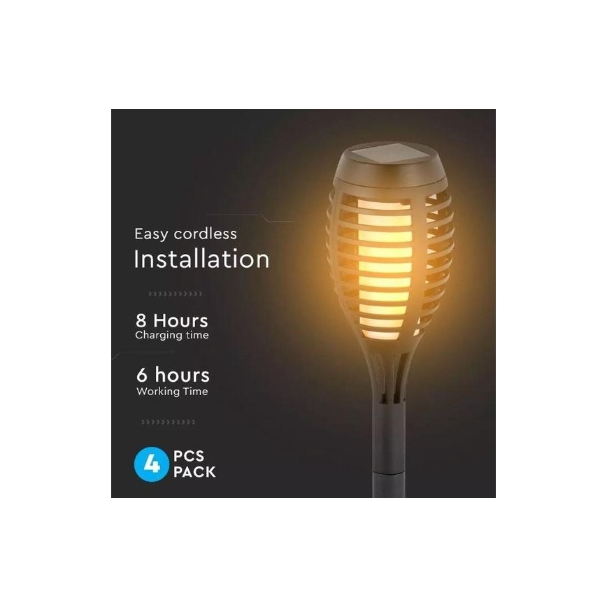К-кт 4x LED Соларна лампа 4xLED/3,6V 1xAAA IP44 100 mAh
