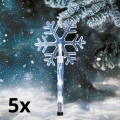 К-кт 5x LED Екстериорен Коледа лампа LED/3xAA/студено бяло IP44