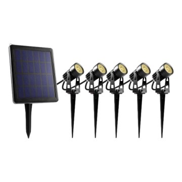 К-кт 5x LED Екстериорна лампа със соларен панел LED/4000 mAh IP44
