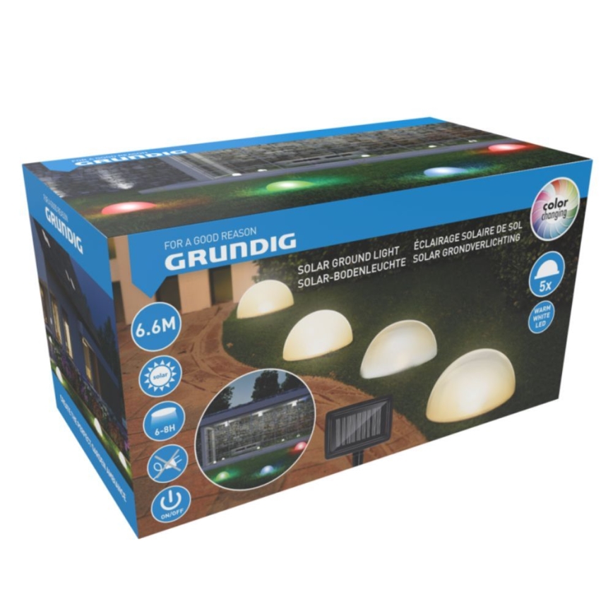 К-кт 5x LED Соларна лампа LED/3,2V 600 mAh многоцветен