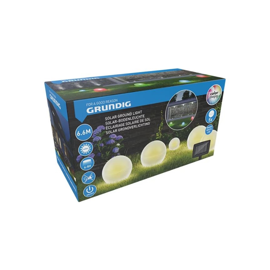 К-кт 5x LED Соларна лампа LED/3,2V многоцветен