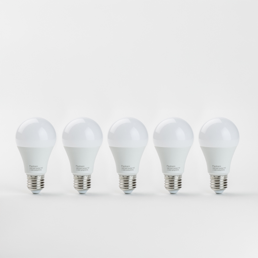 К-кт 5x LED Крушка A60 E27/9W/230V 2700K - Paulmann 28780