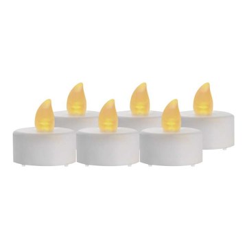 К-кт 6 бр. LED Коледни декорации 6xLED/6xCR2032 бели