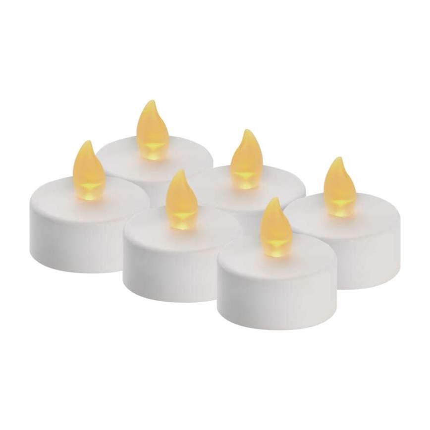 К-кт 6 бр. LED Коледни декорации 6xLED/6xCR2032 бели
