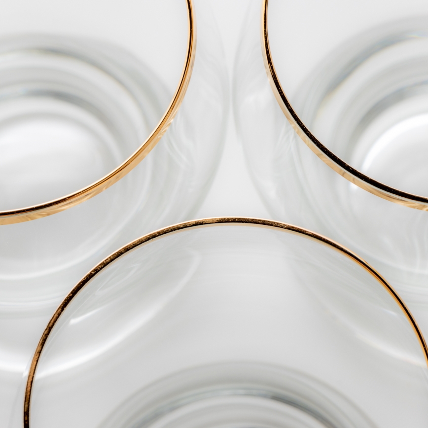 К-кт 6x чаша Katka 130 мл прозрачен златист