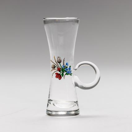 К-кт 6x чаша за алкохол с дръжка прозрачен с мотив на букет номер 5