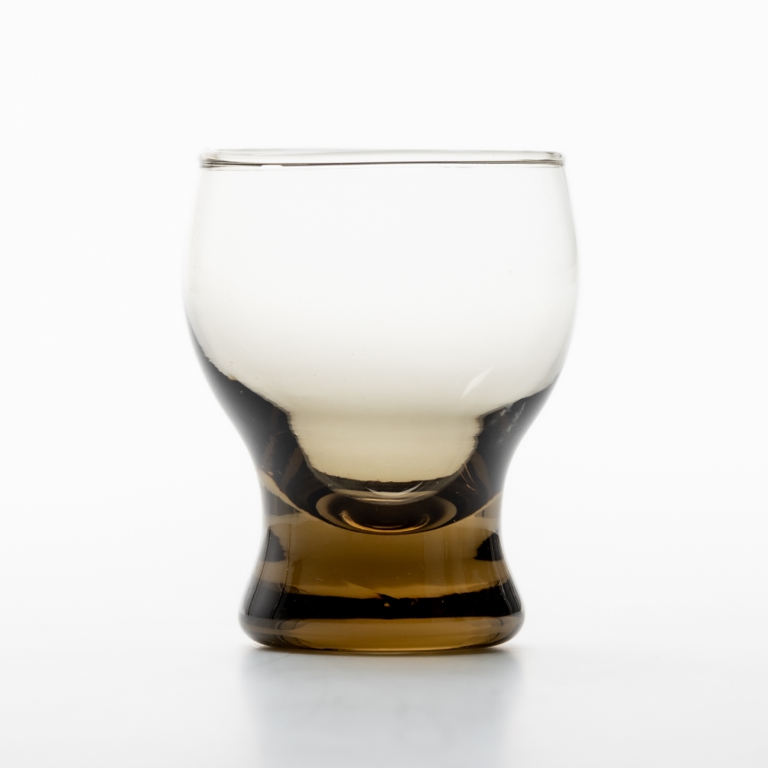 К-кт 6x чаша за ликьор прозрачен кафяв