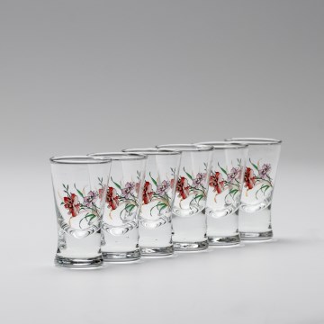 К-кт 6x чаша за ликьор с мотив на букет номер 1