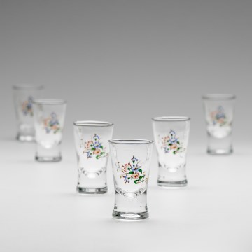 К-кт 6x чаша за ликьор с мотив на букет номер 3