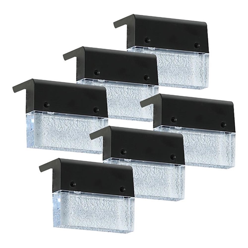 К-кт 6x LED RGB Соларен аплик LED/1W/1,2V 3500K IP65