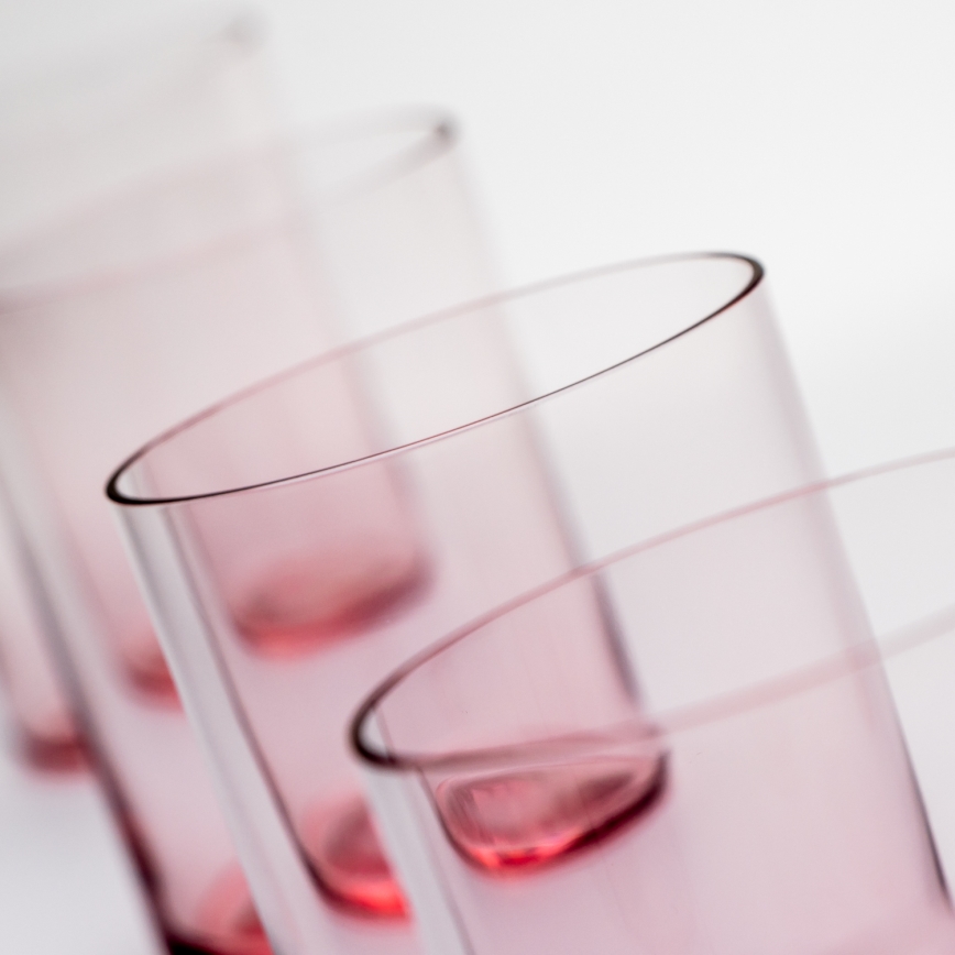 К-кт 6x стъкло 200 ml червен прозрачен