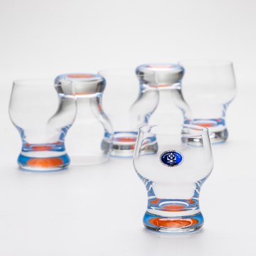 К-кт 6x стъкло Katka 130 мл син червен