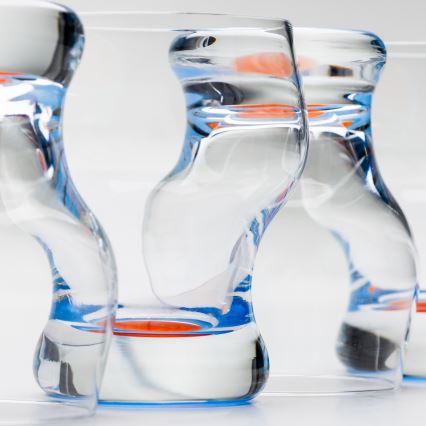 К-кт 6x стъкло Katka 130 мл син червен