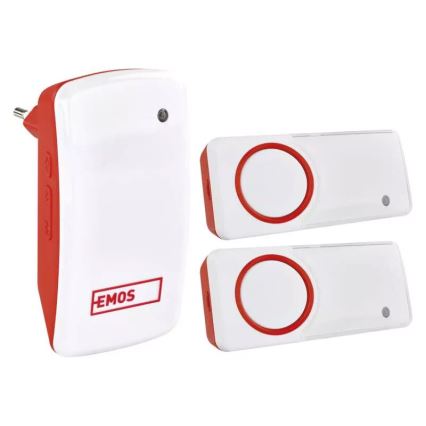К-кт безжичен звънец за контакт + 2бр. бутони 230V IP44