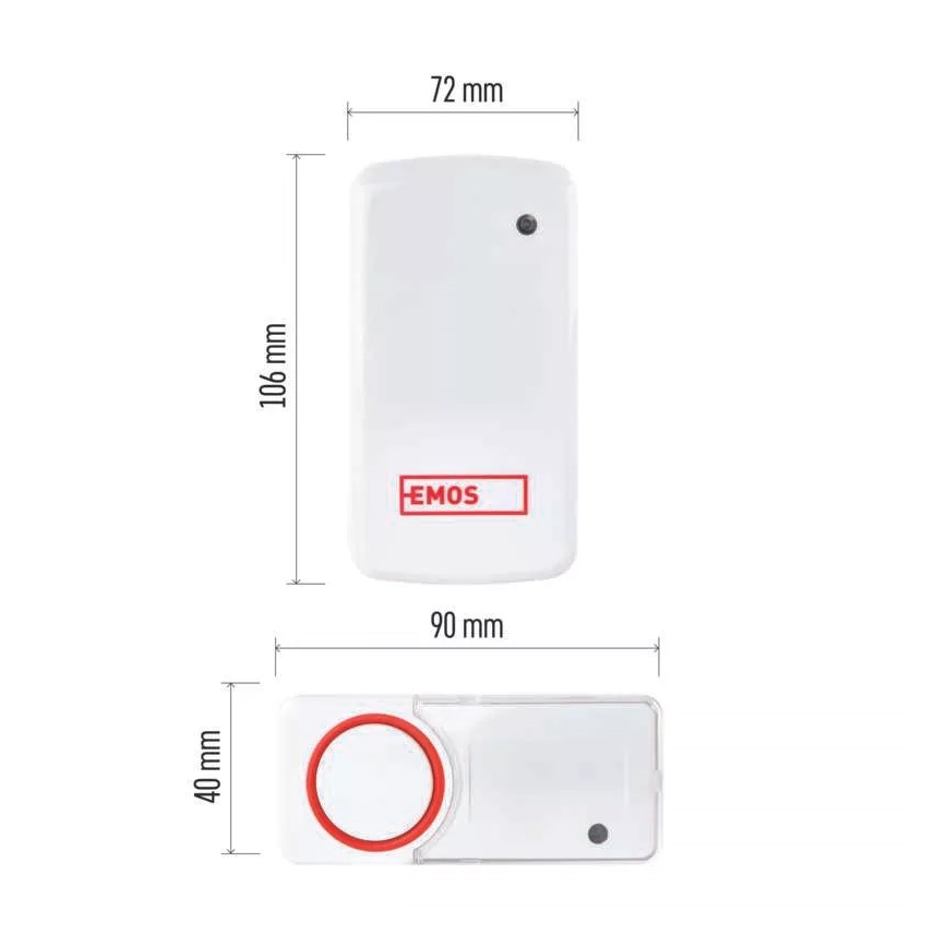 К-кт безжичен звънец за контакт + 2бр. бутони 230V IP44
