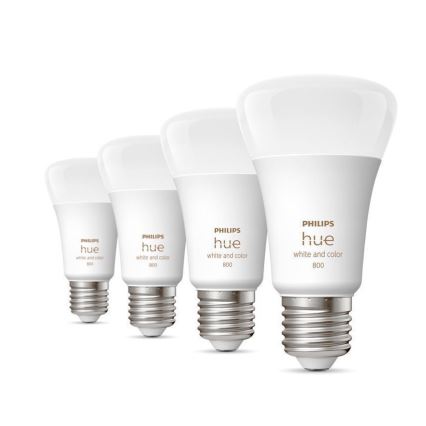 К-кт - LED RGBW Димируема лента Philips Hue WHITE AND COLOR AMBIANCE 2m LED/20W/230V + 4x Димируема крушка Philips A60 E27/6,5W/230V 2000-6500K