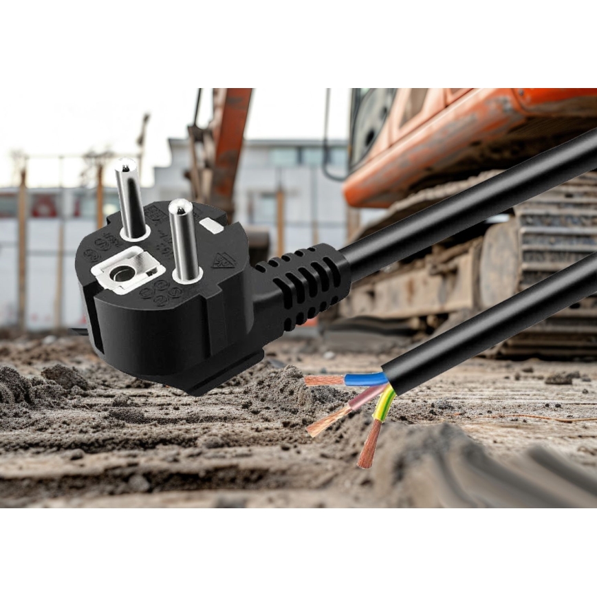 Кабел за захранване 3 м, 230 V, черен