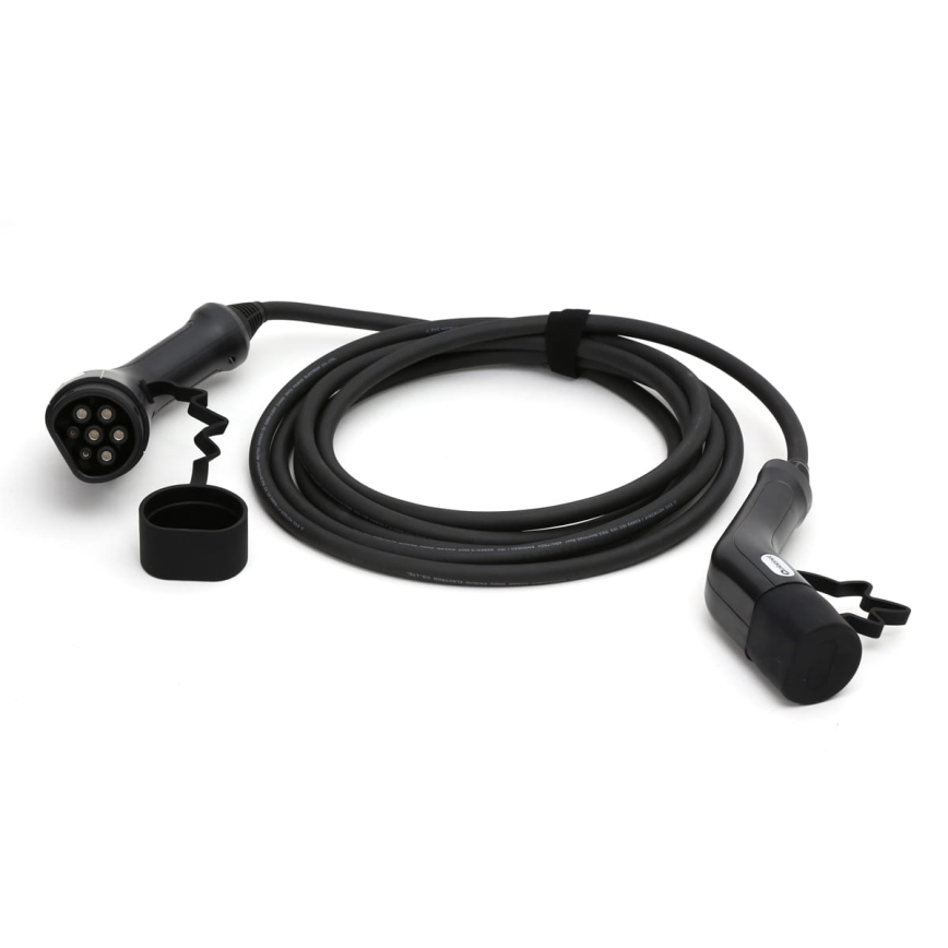 Кабел за зареждане на електромобили 2 5 м 11kW 16A IP54 черен