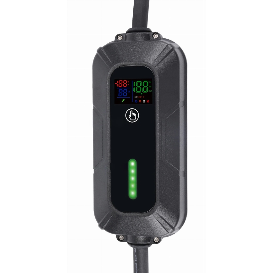 Пътна зарядна станция за електромобили EV/PHEV AC Тип 2 16A/400V 22kW IP55 7m + адаптер 230V 3,7kW + калъф