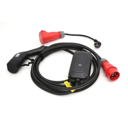 Пътна зарядна станция за електромобили EV/PHEV AC Тип 2 16A/400V 22kW IP55 7m + адаптер 230V 3,7kW + калъф