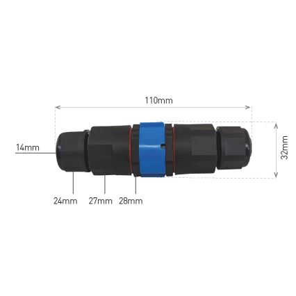 Кабелен съединител CTL 250V/16A IP68 5x2,5 mm2