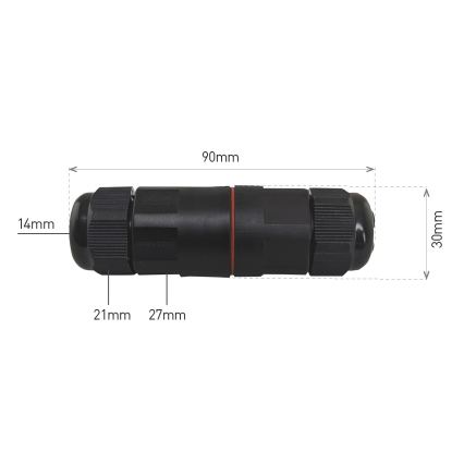 Кабелен съединител CWL 250V/16A IP68 3x2,5 mm²
