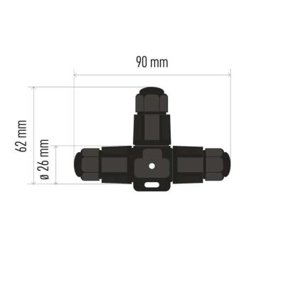 Кабелен T съединител IP68