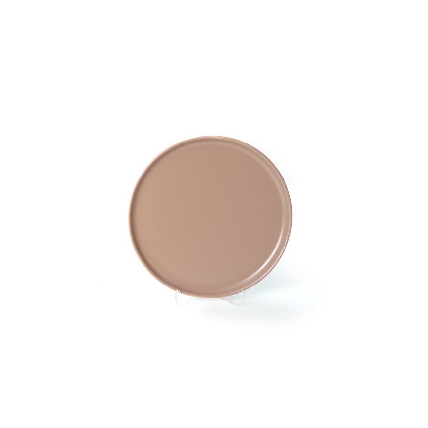 Кафяв керамичен сервиз за хранене, 18 части