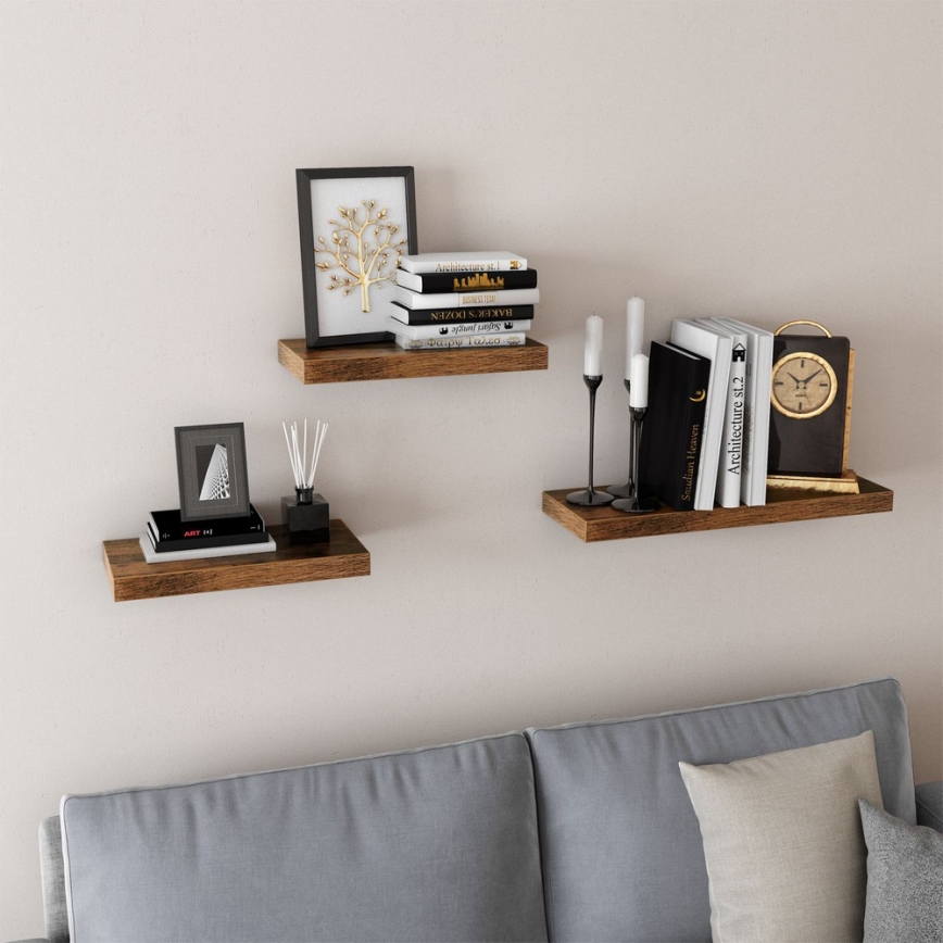 Кафява стенна полица SHELFY
