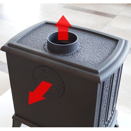 Kratki - Чугунена камина 8kW 150mm