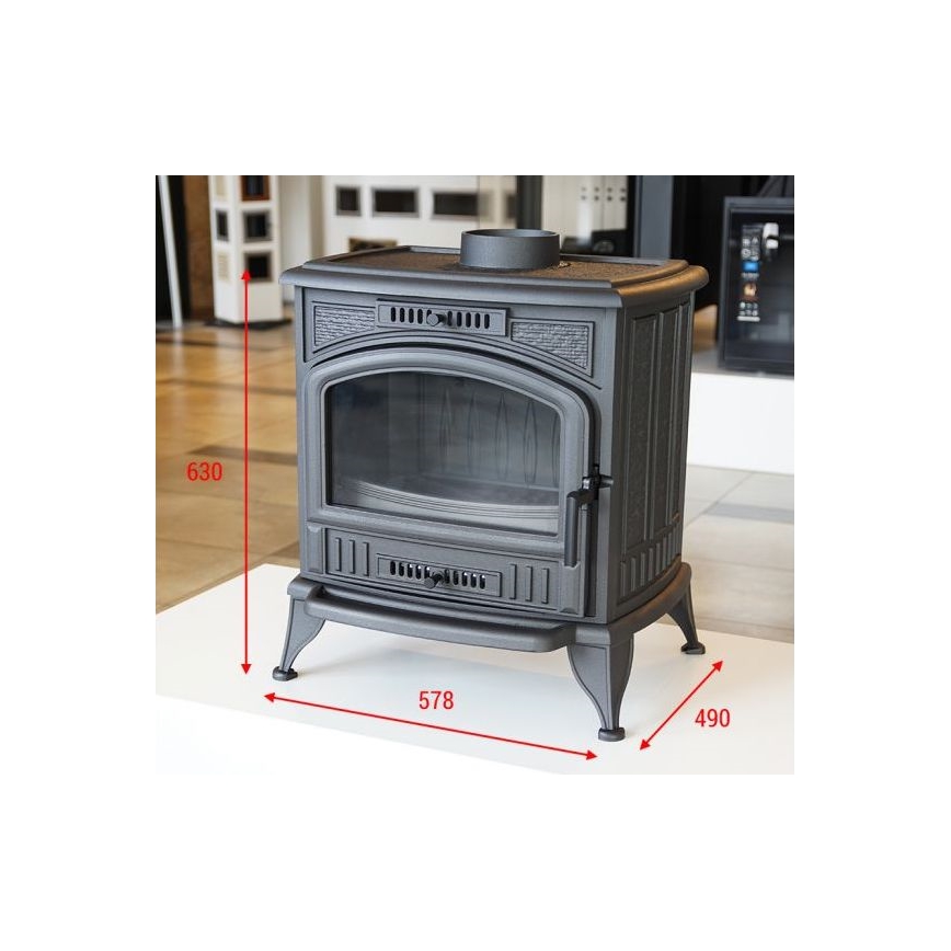 Kratki - Чугунена камина 8kW 150mm