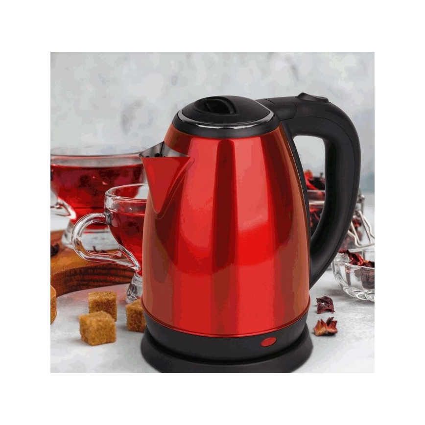 Кана 1,8 l 1500W/230V неръждаем червен