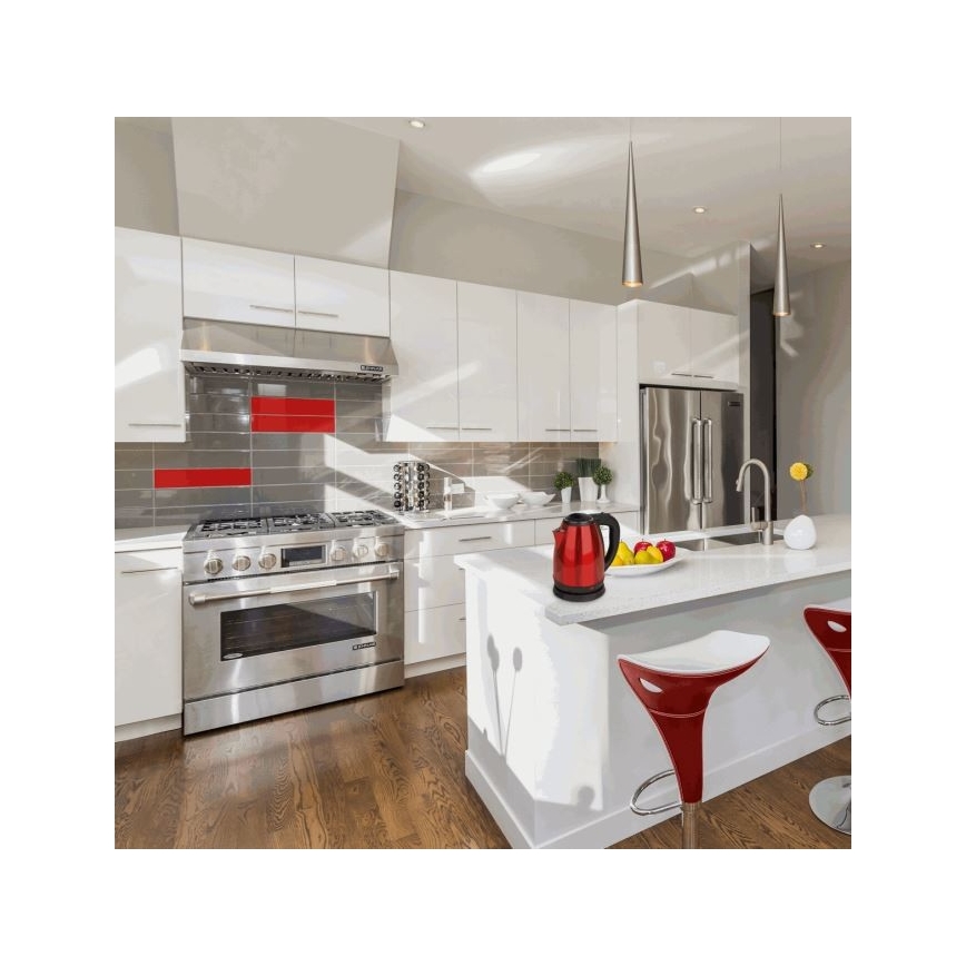 Кана 1,8 l 1500W/230V неръждаем червен