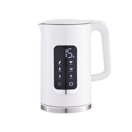 Кана с LCD дисплей 1,7 l 2200W/230V бял + туристическа чаша 450 ml