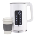 Кана с LCD дисплей 1,7 l 2200W/230V бял + туристическа чаша 450 ml