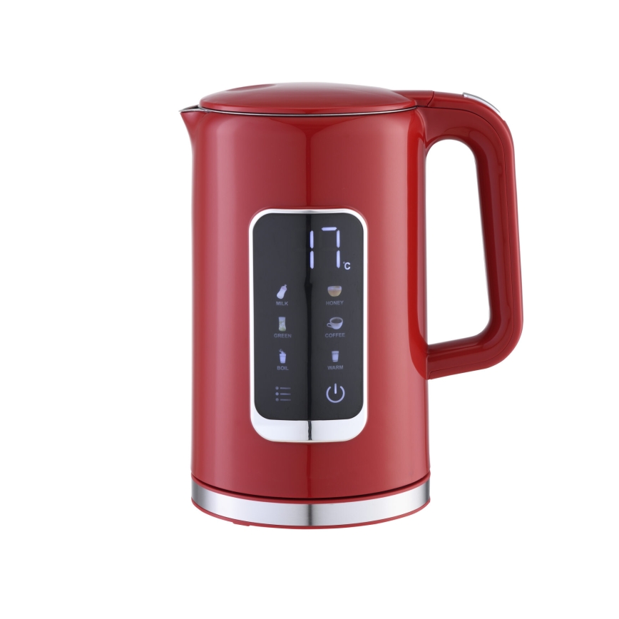Кана с LCD дисплей 1,7 l 2200W/230V червен + туристическа чаша 450 ml