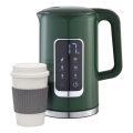 Кана с LCD дисплей 1,7 l 2200W/230V зелен + туристическа чаша 450 ml