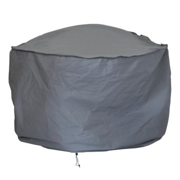 Капак за огнище 93x58 см сив